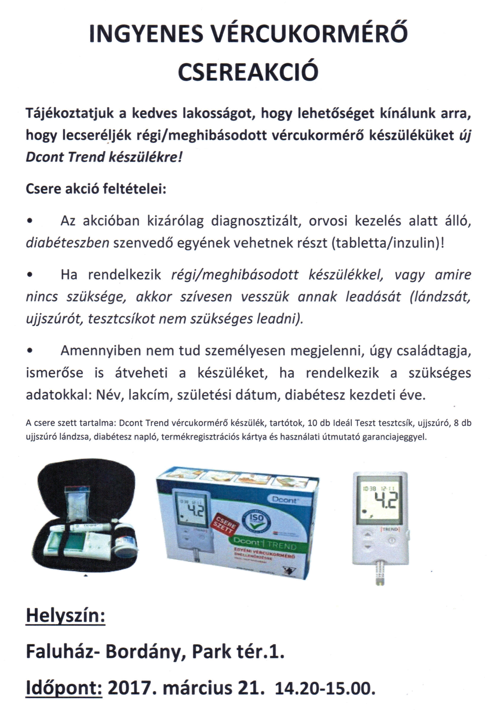vércukormérő csereakció clinic diabétesz kezelésére a németországi